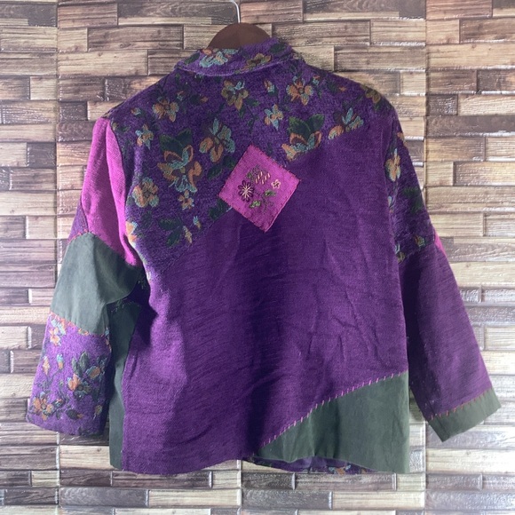 Napa Valley Women's Lined Tapestry Patchwork Embroidered Jacket Size Medium - Picture 2 of 9